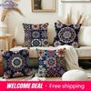 Colorful Floral Mandala Printed Decorative Throw Pillows Polyester Pillowcase, Sofa Decorative Cushion Cov Headboard Pillow