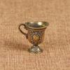 1 Pcs Antique Small Copperware Buddha Tea Set Mini Bucket Copper Teacup Brass Keychain Pendant Creative Home Decor Craft Gift