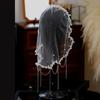 Pearls Beads Brides Veil Short Bride Head Gauze Vintage Wedding Veils  Headwear