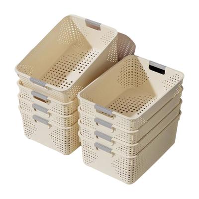 Hollow-out Design Storage Basket Plastic Snack Basket Durable Storage Rack  Kitchen