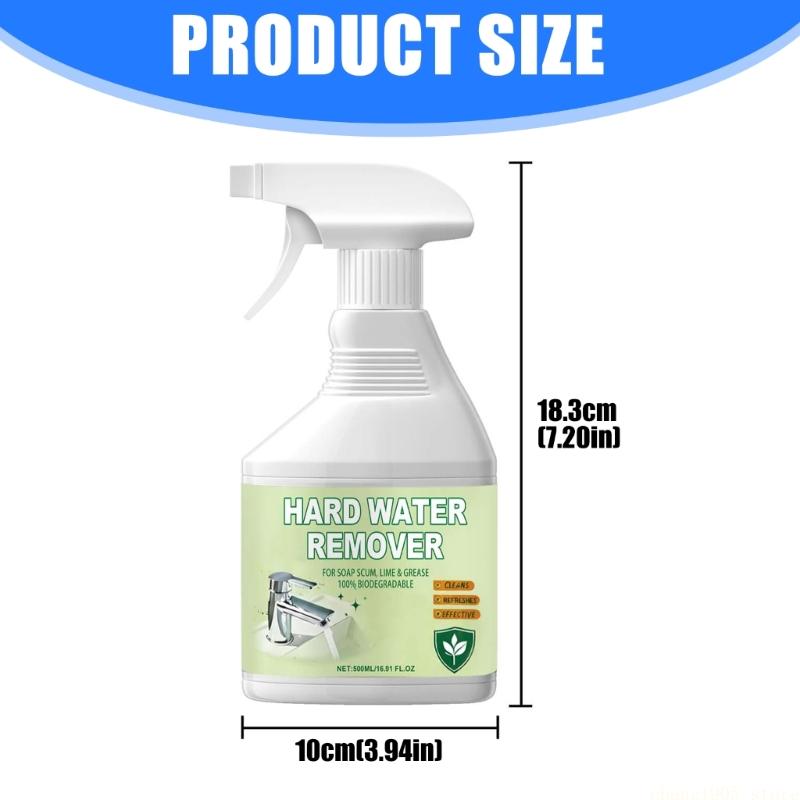 QX2E Universal Hard Water Residues Cleaner 500ML Gentle and Effective Stain Remover For Daily Use On Multiple Home Surfaces