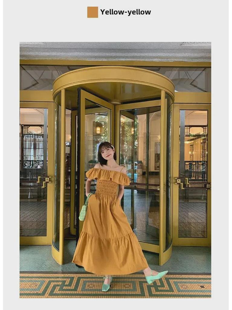 2024 Summer French-Inspired Ruffled Sling Dress S1136: Elegant Beauty