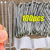 10-100pcs Curtain Tape Hooks Alloy Shower Curtain Cloth Clamp DIY Drapes Traverse Rod Slides Clasp Bathroom Pinch Pleat Clips