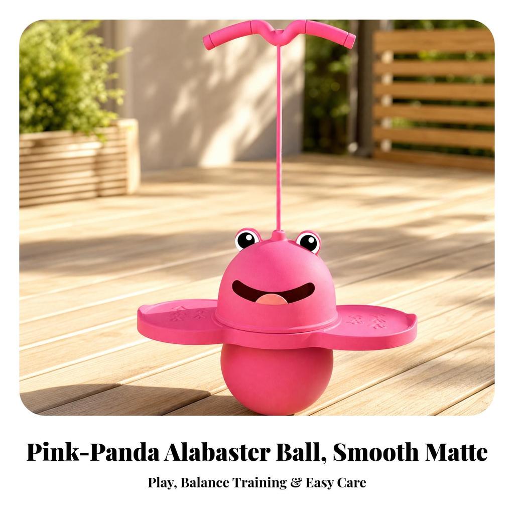 Textured Pogo Ball with Adjustable Handle Stable Snap-on for Children,