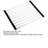 Foldable Sink Drying Rack Detachable Metal Tube Drying Rack with Silicone Cuttable Edge Dish Drying Rack for Kitchen Countertop