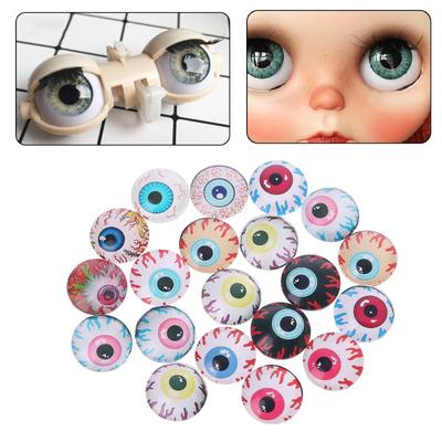 4 Pairs Hollow Back Plastic Eyes Colorless Eyeball For Doll Halloween Party