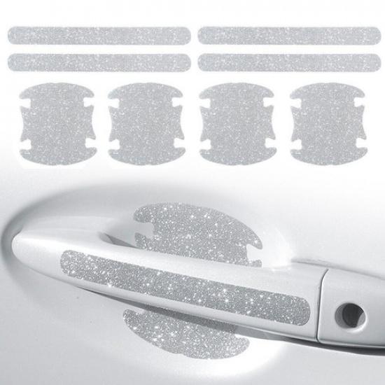8x Car Accessories Door Handle Protector Films Bling Anti-Scratch Sticker Decal