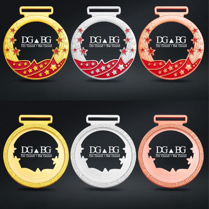 Marathon Gold Winner Award Medals With Neck Ribbon 3D Running Runner 1St 2Nd Trophy Various Sport Souvenir Prize Gift Customized