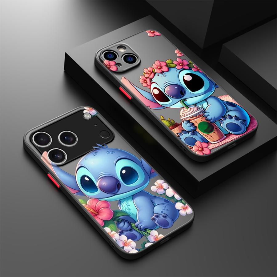 Case for iPhone 17 Pro Max 17e 7 8 SE Air XS XR 15 16 Plus 14 11 12 13 Mini Back Phone Cover Cartoon Stitch