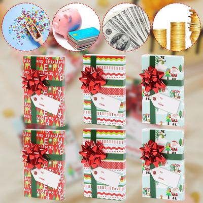 Christmas Gift Boxes Merry Christmas Decorations for Home 2025 Navidad Natal Noel Xmas Card Money Candy Boxes New Year Gift 2026