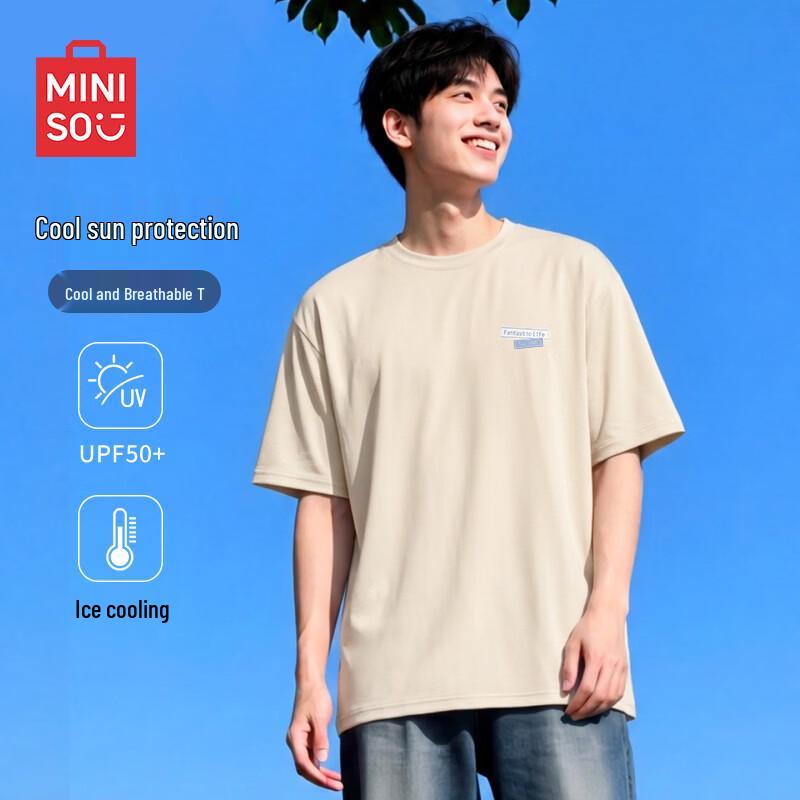 MINISO Men s Cool-Feel Sun Protection Short Sleeve T-Shirt M