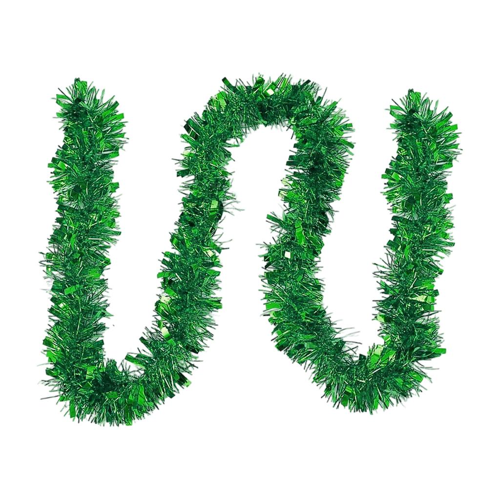 Woolen Twisted Flower Wreath Christmas Tree Party Decoration Christmas Silver Metal Wire Solid Color Decorative Strip