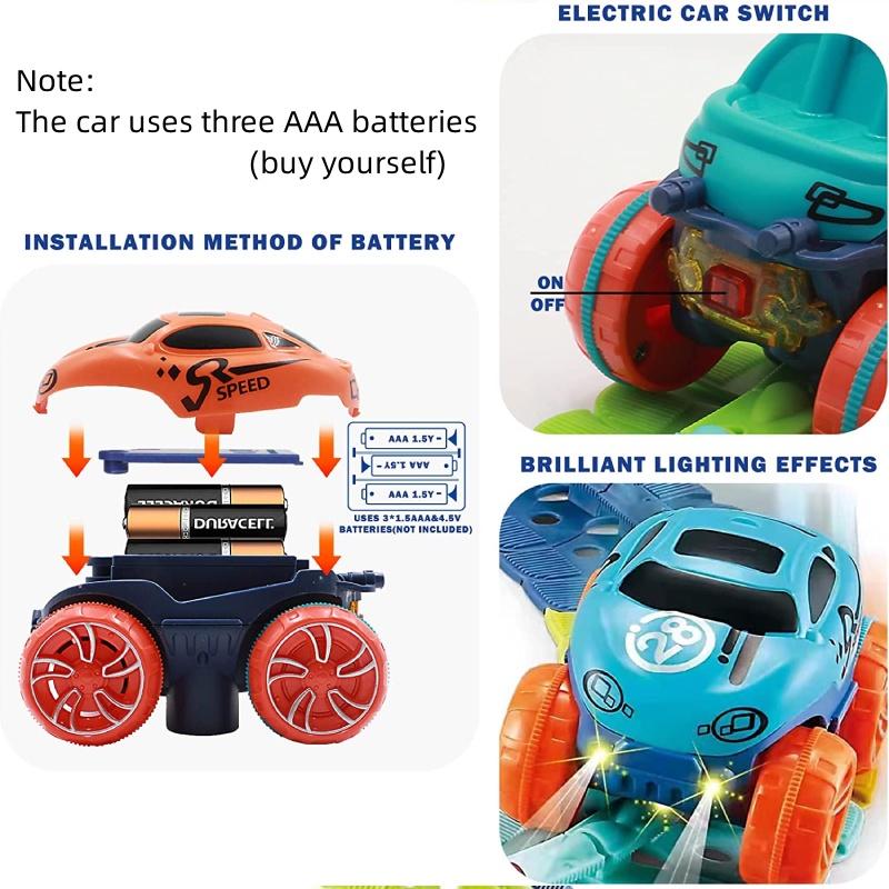 Magisches Schwerelosigkeits-Autobahn-Spielset mit LED-Rennwagen und im Dunkeln leuchtenden Regenbogen-Schienen Perfektes Geschenk für Kinder!