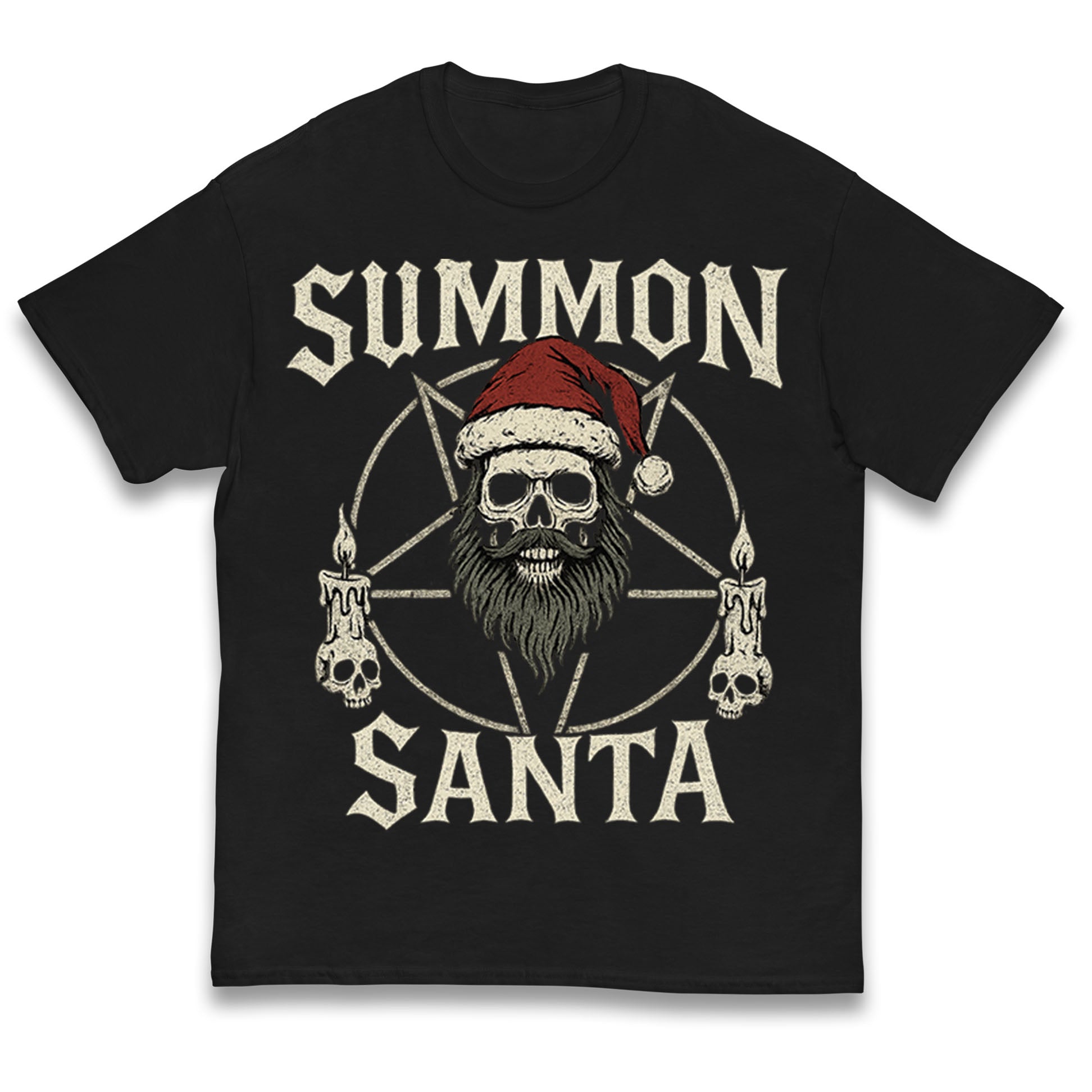 Summon Santa Goth Christmas Kids T Shirt 100