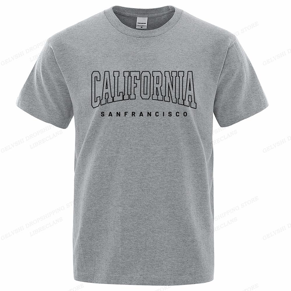 California T Shirt Unisex Unisex Fashion T-shirts Cotton Tshirt Kids Hip Hop Tops Tees Boy Tees Y2k Clothes Summer Letter Camisetas
