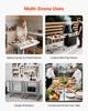 Stainless Steel Table, 60 x 76 cm Food Prep Worktable with Wheels, Kitchen Prep Table with Adjustable Undershelf Workstations for Commercial Kitchen,