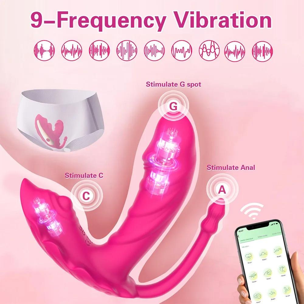 Wearable Vibrator APP Remote Control Vibrating Egg Clitoral Nipple Stimulator G-spot Anal Massage Dildo Female Gay Masturbator