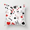 Luxury Home Decoration Pillowcase Props Hearts Square Black Heart Poker Pattern Office Sofa Car Cushion Cover
