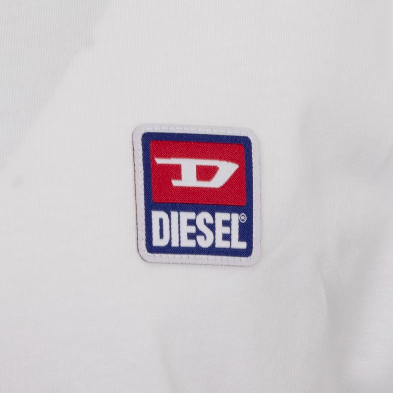 Men's Plain Cotton T-shirt with Embroidered Logo DIESEL