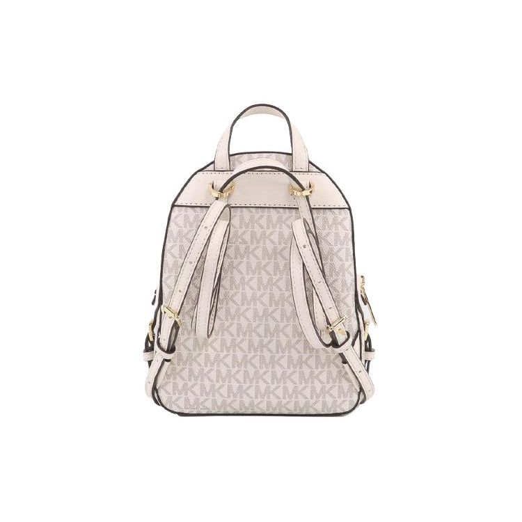 Michael Kors Jaycee Classic Monogram Batoh na zip PVC Mini Dámský batoh Světle krémový 35T2G8TB1B-LT-CRM-MULTI