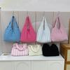 Personalized pleated bubble bag new casual fashion large capacity shoulder underarm portable tote bag