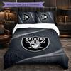 Set Biancheria da Letto 3 Pezzi in Microfibra con Motivo Las Vegas Raiders Decorazione Copripiumino per Camera da Letto Uso Domestico