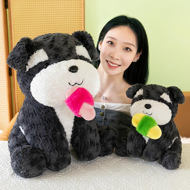 Creative Dopamine Dog Plush Toy Cute Slippers Puppy Doll Child Birthday Soothing Doll Girl Gift