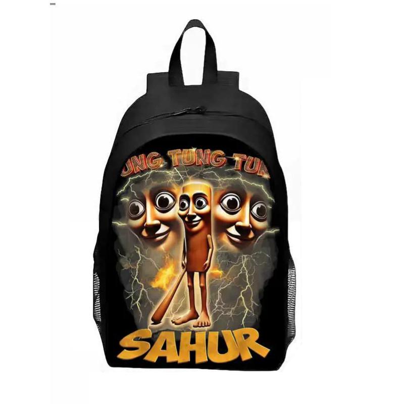 Al Italian Brainrot Pattern Backpack Breathable Student Schoolbag Gift Casual