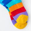 5 Pairs Girls Rainbow Pattern Cotton Socks Comfortable Breathable Soft Kids Socks For Daily Wear