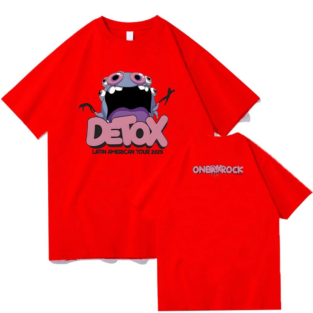 ONE OK ROCK Detox Europäische Tour Sommer Extragroß Hip Hop Harajuku YK22026 Sommer Reines Baumwoll 100% Gedrucktes Lockeres T-Shirt