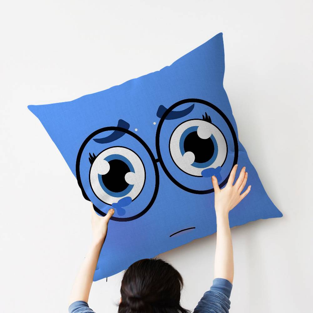 CARTOON ANGRY Funny Face Eyes Maple Design Cushion Cover Happy Autumn Harvest decor Holiday Decorati Pillow Cover