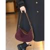 Cowhide Matte Soft High-end Niche Dumpling Bag Popular Fashion Shoulder Crossbody Version Soft Leather Satchel