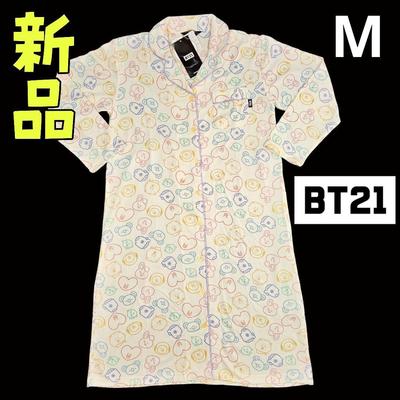[USED] BT21 Character Long Shirt Pajamas, Soft To the Touch, Size M