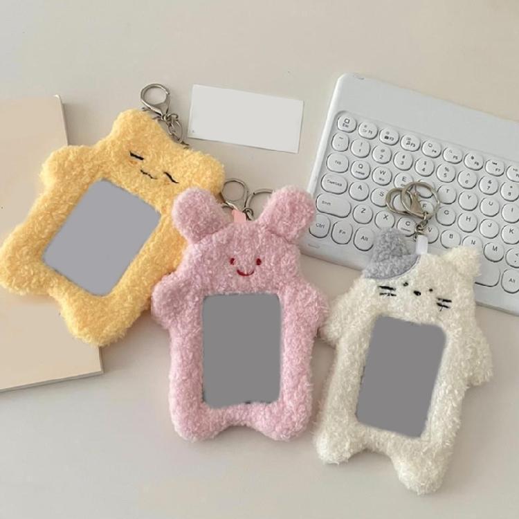 Cartoon Plush Card Holder Card Protector Card Sleeves Keychain Backpacks Decoration for Photocard Business Card Bus Card