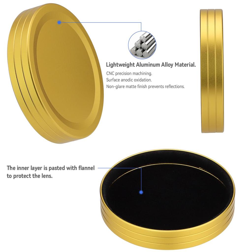 Haoge Metal Lens Cap for Fujifilm Instax Mini Evo Film Photo Camera Accessory Lens Gold Cover,