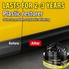 All-in-One Plastic Repair Wax-Dual Black Gloss Enhancer, for Car Seats,Dashboard,Center Console-Easy Care Protective Cream