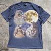 Three Hawks Full Moon T-Shirt, Wildlife Bird Tee, Nature Lover Gift