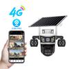 V380 Solar-Powered 4G Dual Light Outdoor Waterproof Camera with Three-Screen Display