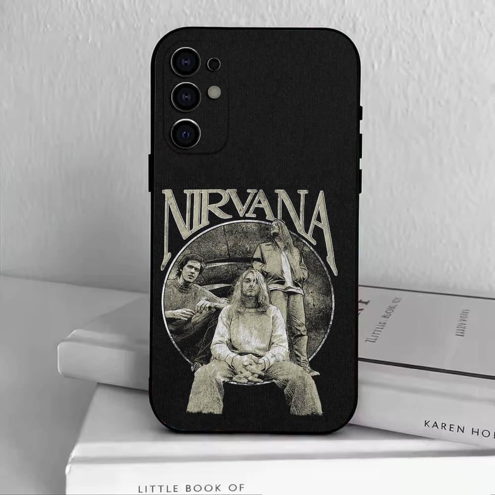 N-Nirvana Handyhülle Schwarzes Silikon Weich Für Samsung S25,S24,S21,S22,S23,S30,Ultra,S20,Plus,Fe,Lite
