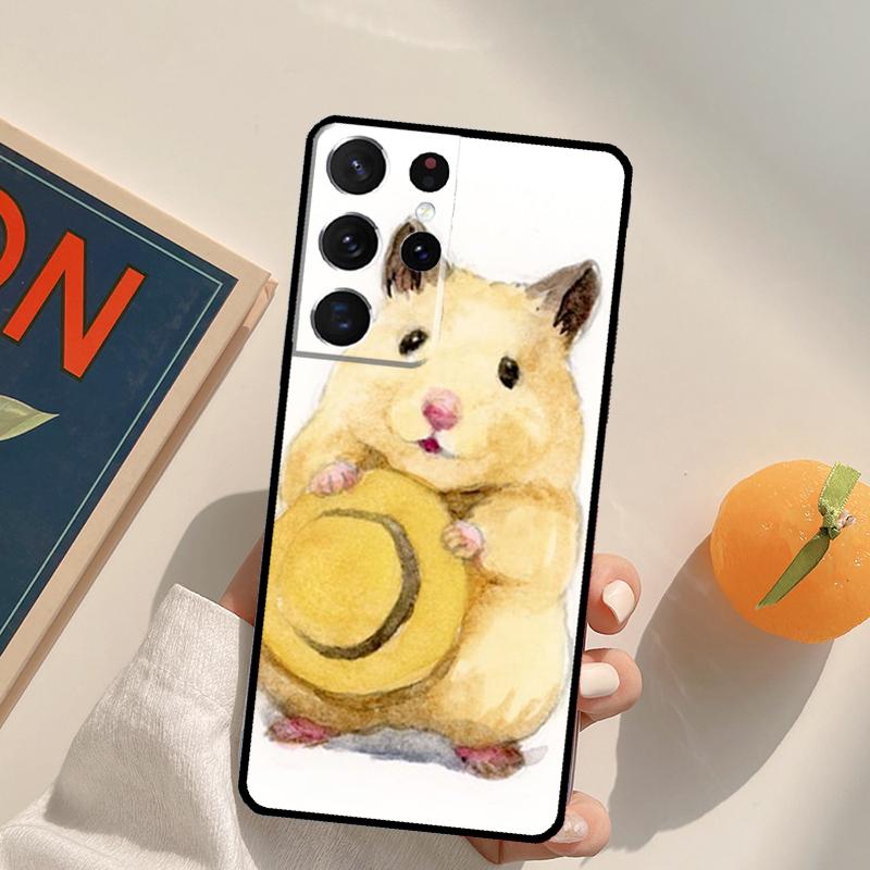 Hamster Kunst Handyhülle Für Samsung Galaxy S25 Ultra S24 S20 S21 S22 S23 Plus S9 S10 S25 FE Rückseite