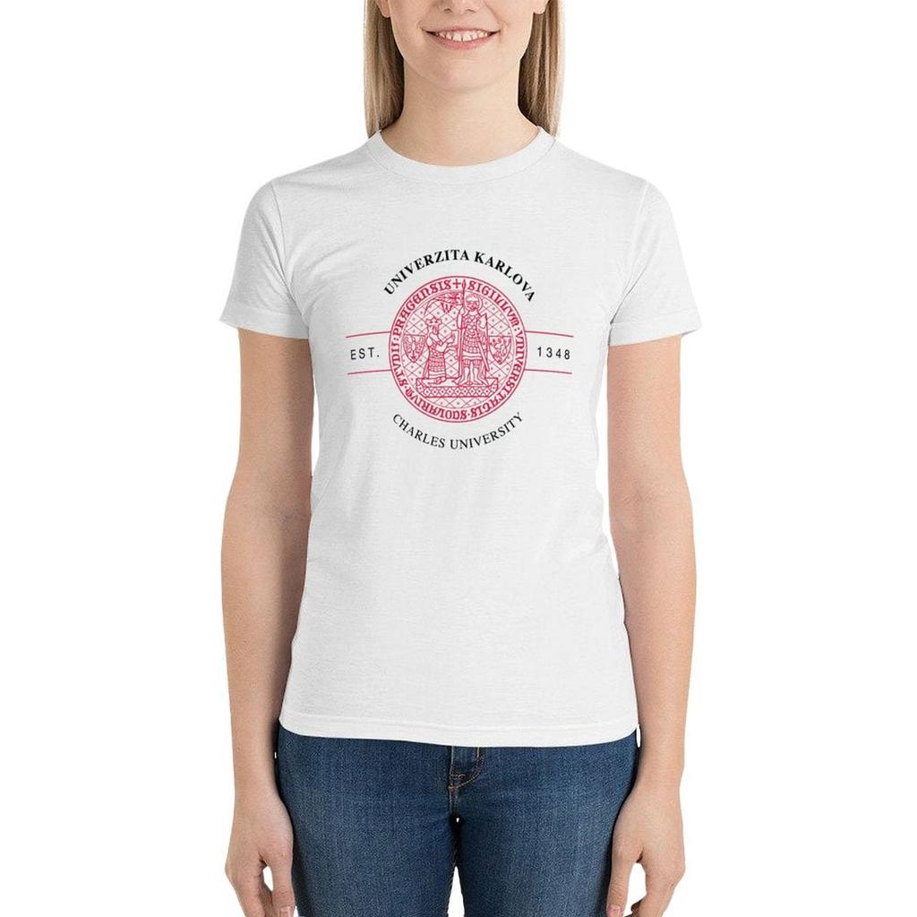 The Charles University T-Shirt Oversized Animal Print Shirt For Girls Cropped T Shirts For Women