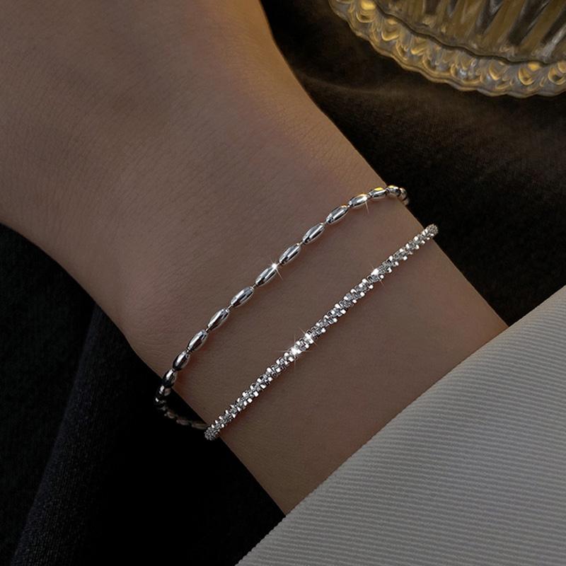 New Fashion copper Color Gypsophila Adjustable Bracelet & Bangle for Women Men Elegant Sparkling Fine Zircon Wedding Party Gift