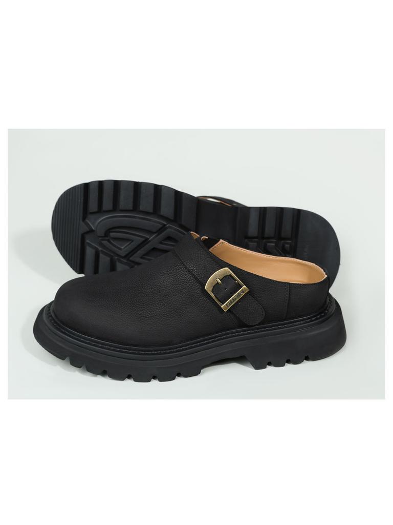 Gubin Matte Leather Worker Mules