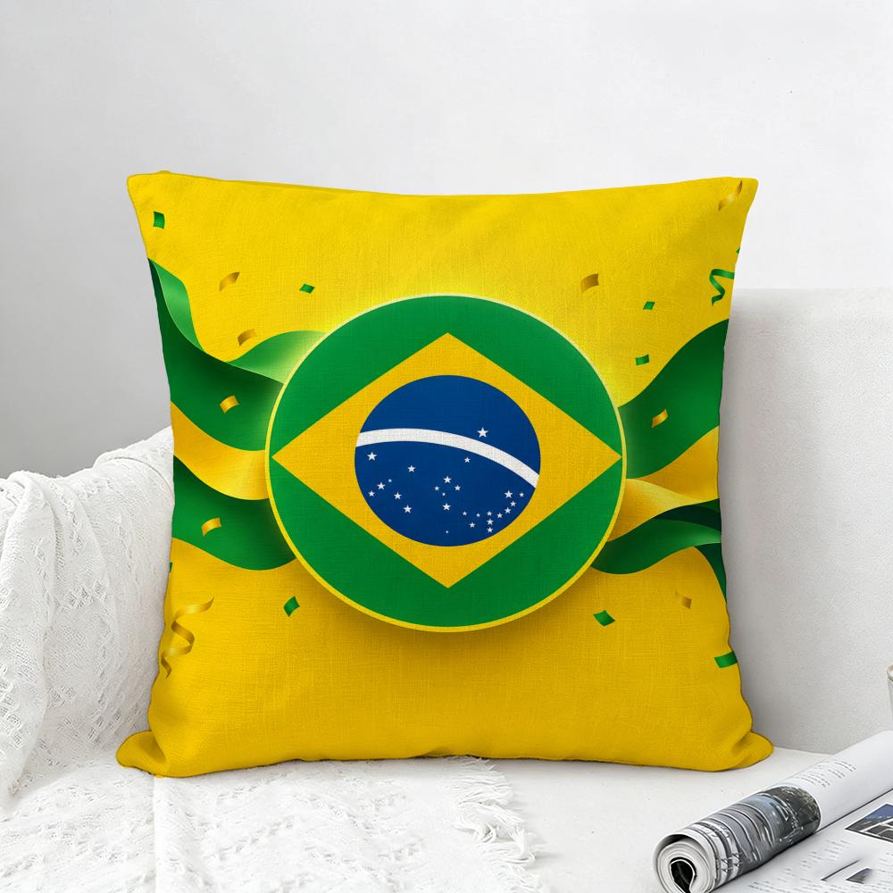 Pattern Brazil Style Cushion Cover Natural Linen Pillowcase Set AllinOne Decor for Sofa Bedroom  Chair