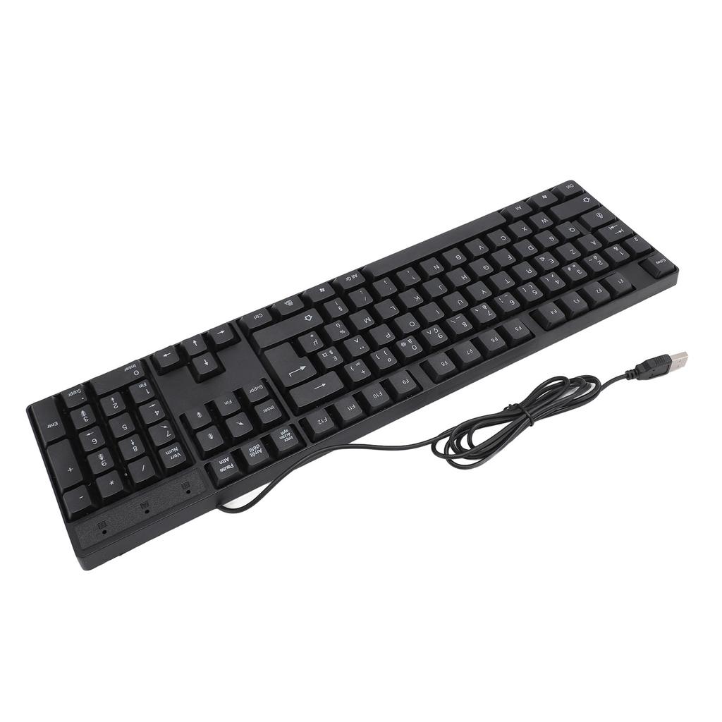 K1800 Minority Language Keyboard 104 Keys 4.2ft Cable Ergonomic Design USB Wired Gaming Keyboard