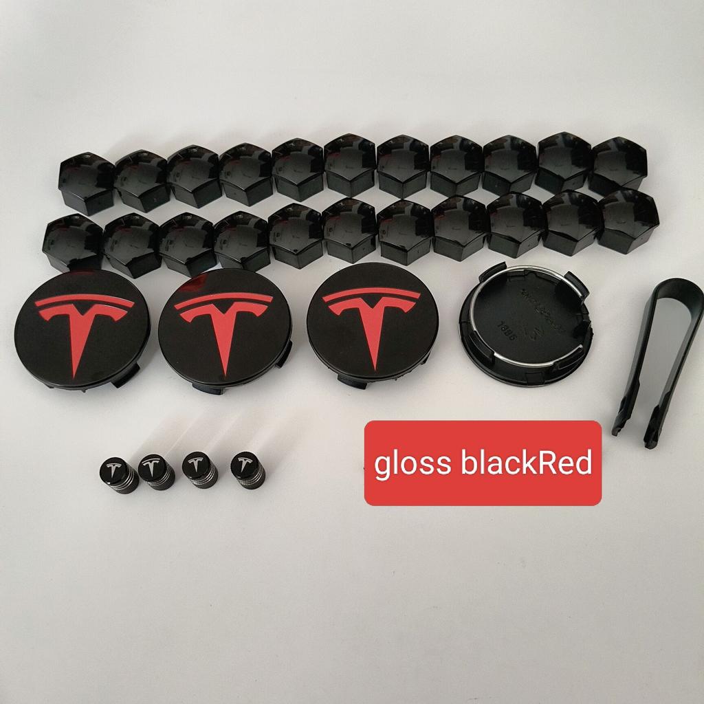 25PCS 29PCS  56/57mm For Tesla Model 3 Y Wheel  Original Car  Center Caps Logo Emblem Rims Hub Cover Caps Badge Accessories