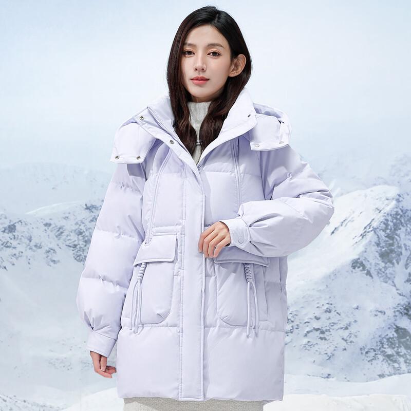 Xuezhongfei Women's Winter Detachable Hood Duck Down Puffer Jacket X40149408F