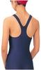 FOOTMARK Women's Fitness School Swimsuit, One-Piece, Two-Way Swimsuit with White Piping, 101504, Navy (08), Size 120