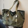 Bolsa de lona de grande capacidade feminina versátil tendência Harajuku estilo tooling funcional bolsa mensageiro bolsa de ombro de estudante