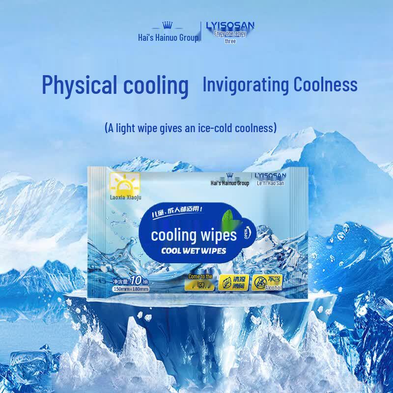 Haishi Hainuo Portable Cooling Mint Wipes, 100 Sheets